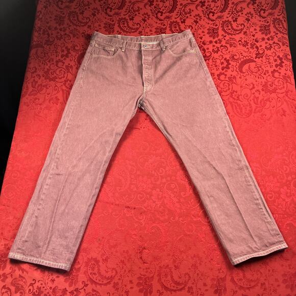 Levis 501 XX Jeans Mens 40x32(36x29.5") Pink Denim Straight Button‎ FlyVintage - Picture 4 of 10